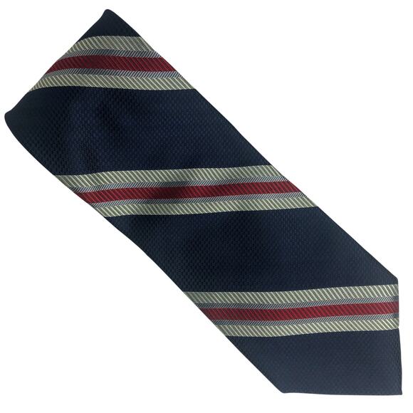 Blue and Red Diagonal Stripe Tie - Picture 2 of 5